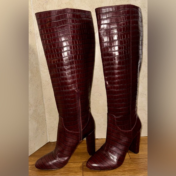 Antonio Melani Leather Boots Crocodile print size 10M - Picture 6 of 16